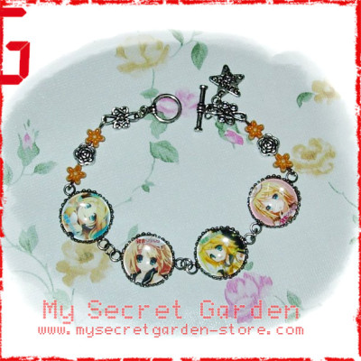 Vocaloid Kagamine Rin 鏡音リン・レン anime Cabochon Bracelet  Vocaloid Kagamine Rin 鏡音リン・レン anime Cabochon Bracelet